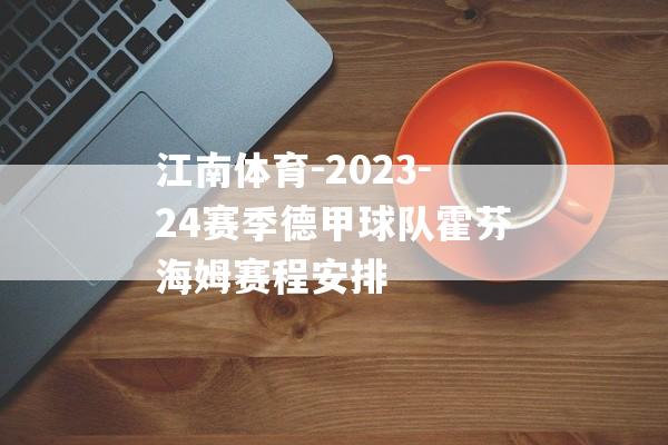 江南体育-2023-24赛季德甲球队霍芬海姆赛程安排